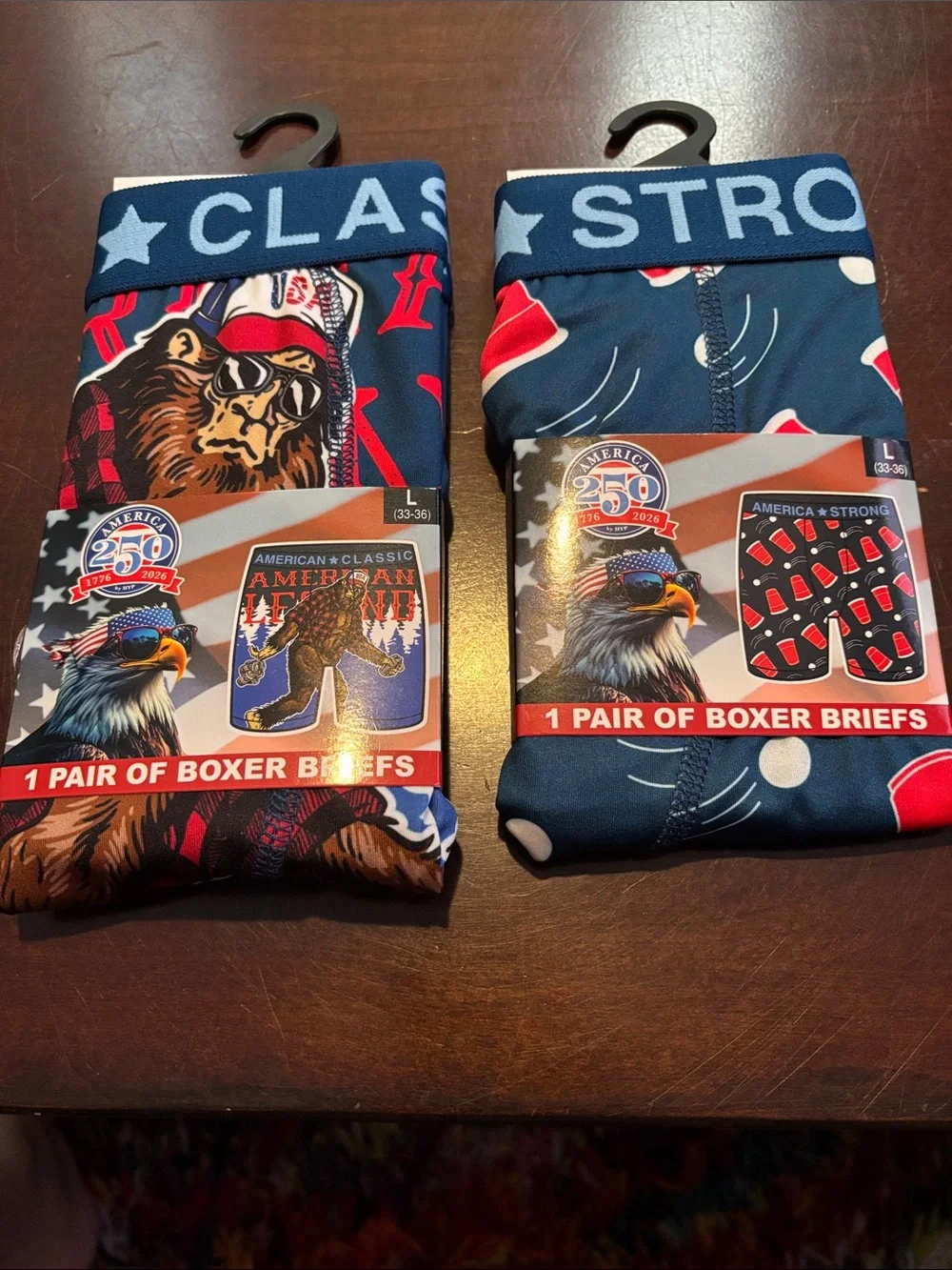 2 Pair America Strong 250 Red White & Blue Beer Pong & Bigfoot NWT